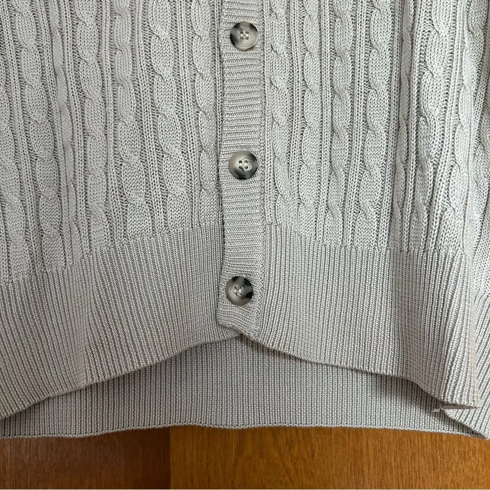 Vintage Slazenger Spun Silk Cable Knit Sleeveless Sweater Vest Large Fisherman - Picture 2 of 6